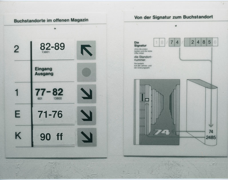 Informationsplakat zur Nutzung vom Magazin der Universitätsbibliothek