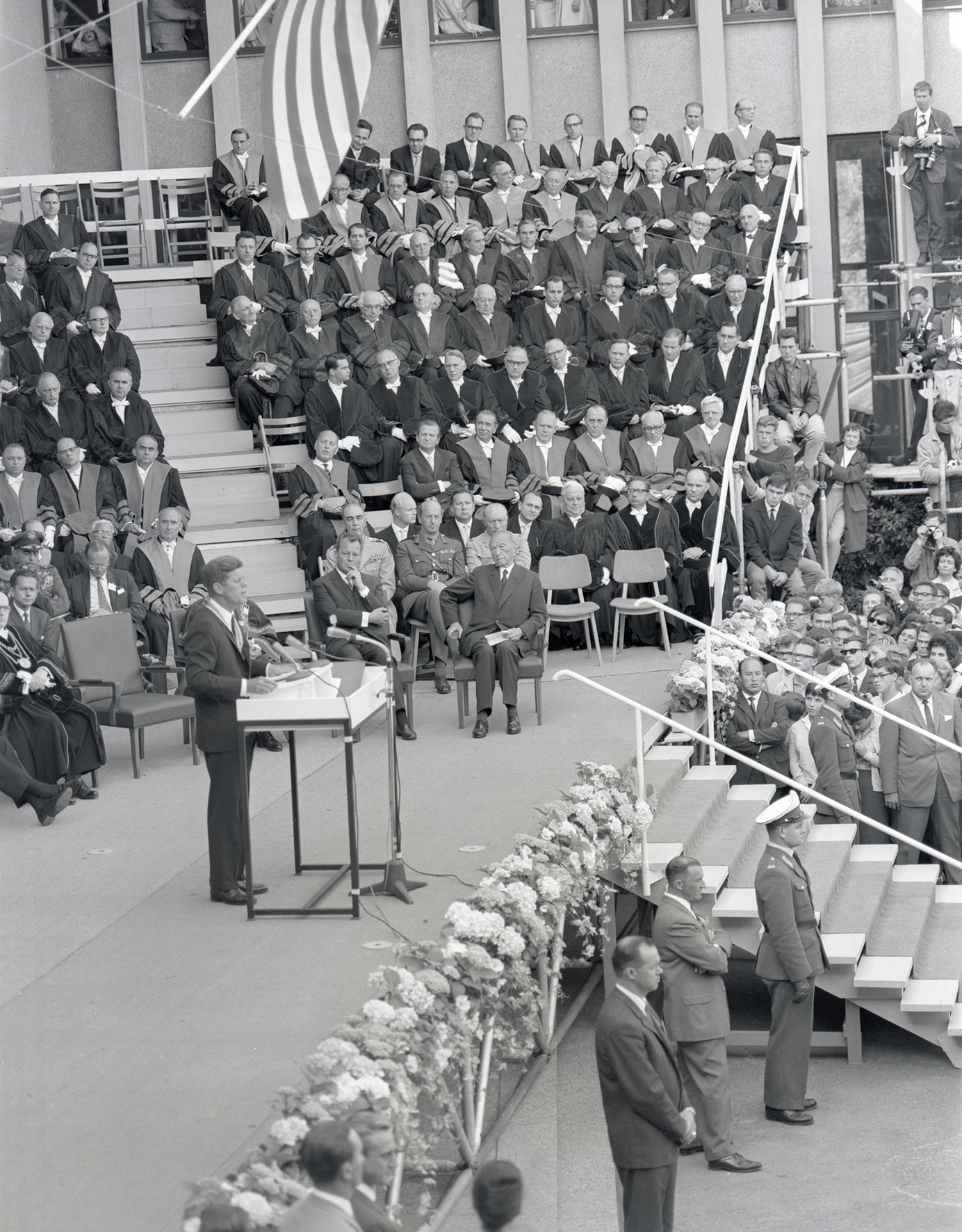 John F. Kennedy am 26. Juni 1963 an der Freien Universität Berlin