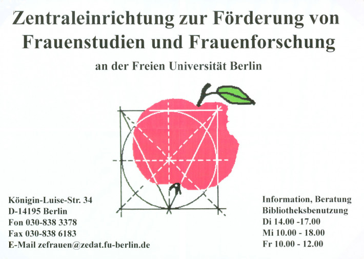 Plakat der Zentraleinrichtung für Frauenstudien und Frauenforschung
