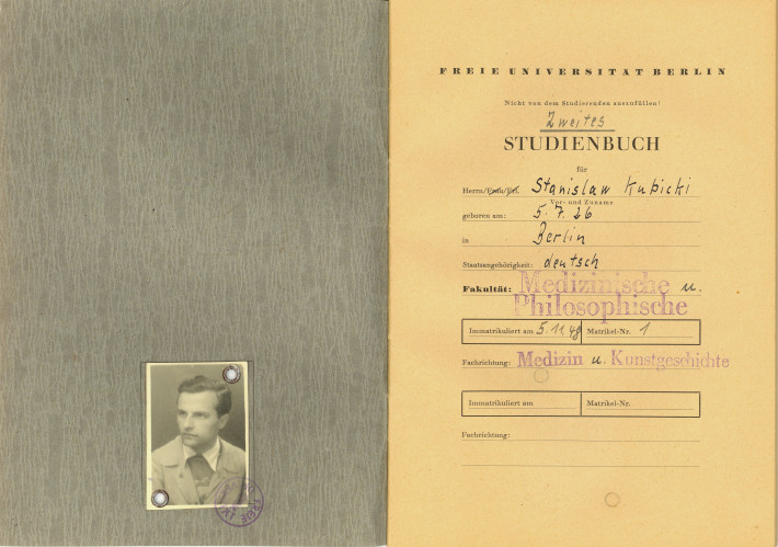 Studienbuch von Stanislaw Karol Kubicki