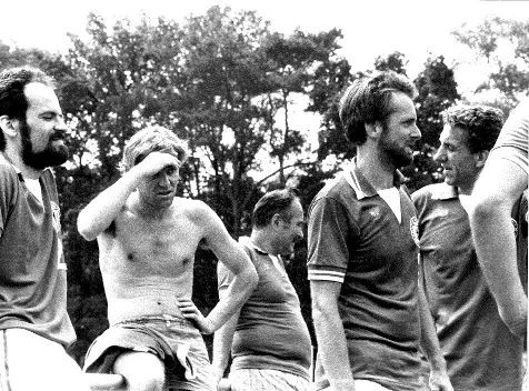 Fußballtraining der Mannschaft um Dieter Heckelmann