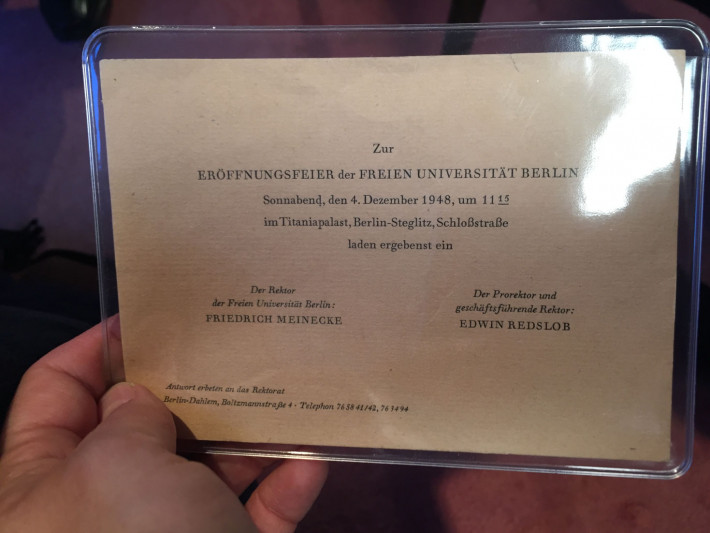 Einladungskarte zur Gründungsveranstaltung 