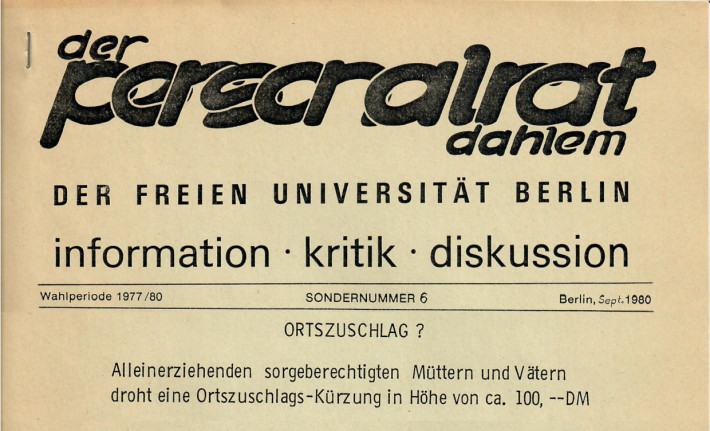 Informationsbroschüre "Der Personalrat Dahlem"