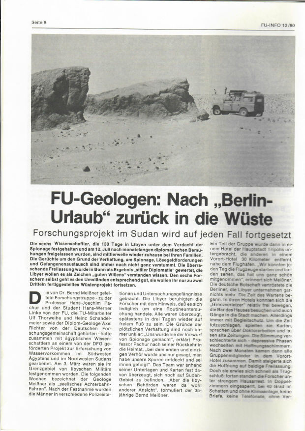 Artikel über die Forschungsstation, erste Seite